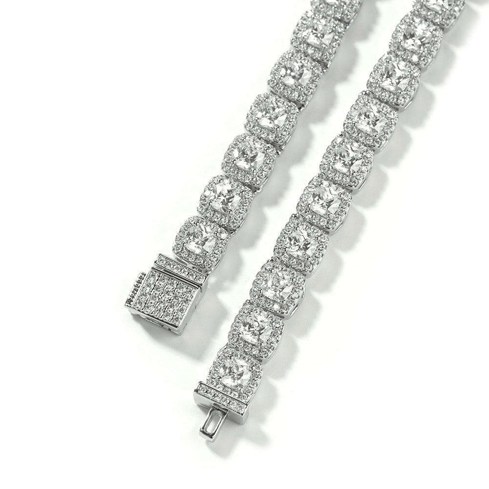 Iced Out Tennis Chain Cubic Zirconia CZ Hip Hop Necklace